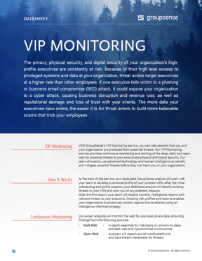 GroupSense VIP Monitoring 2022
