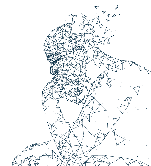 thinking-face-of-intelligence-with-lines-and-dots