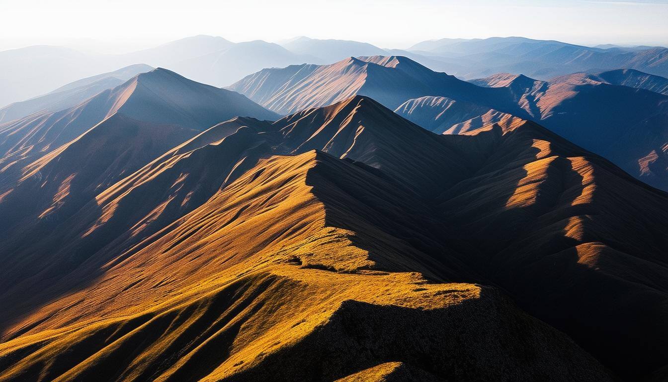 shadows of mountains